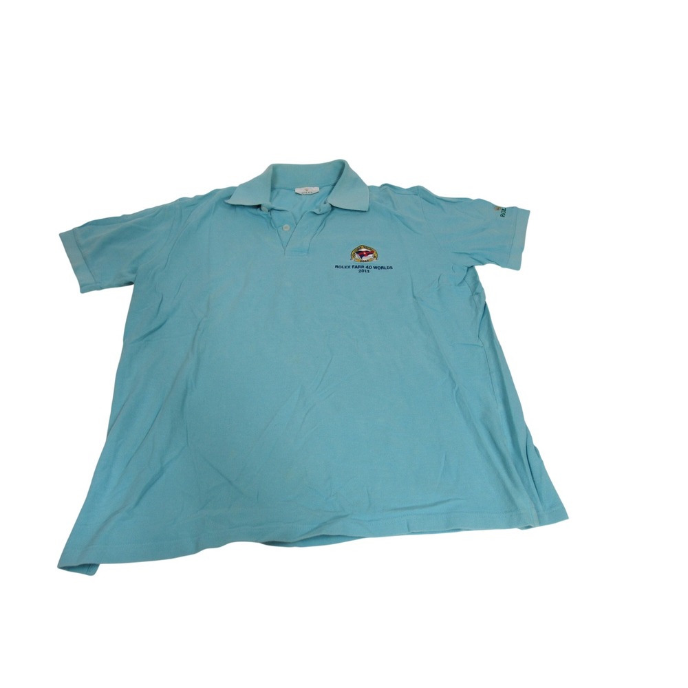 Rolex Farr 40 Worlds 2013 Polo Shirt Mens Large Blue New York Yacht Club Sailing